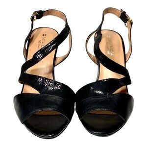 Naturalizer Women’s Size 8.5 Black Strappy Heels N5 Comfort Snakeskin Texture